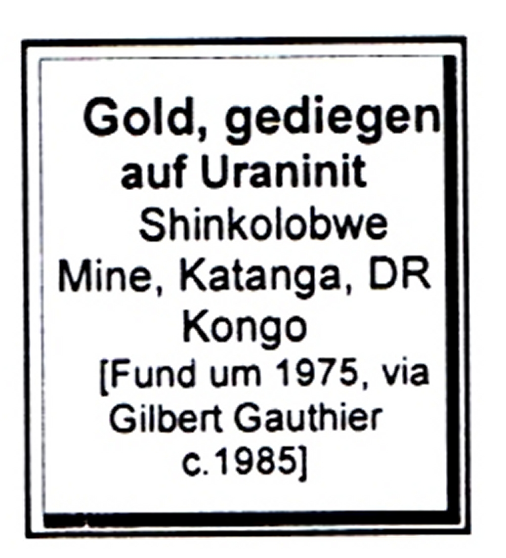 Native Gold In Uraninite