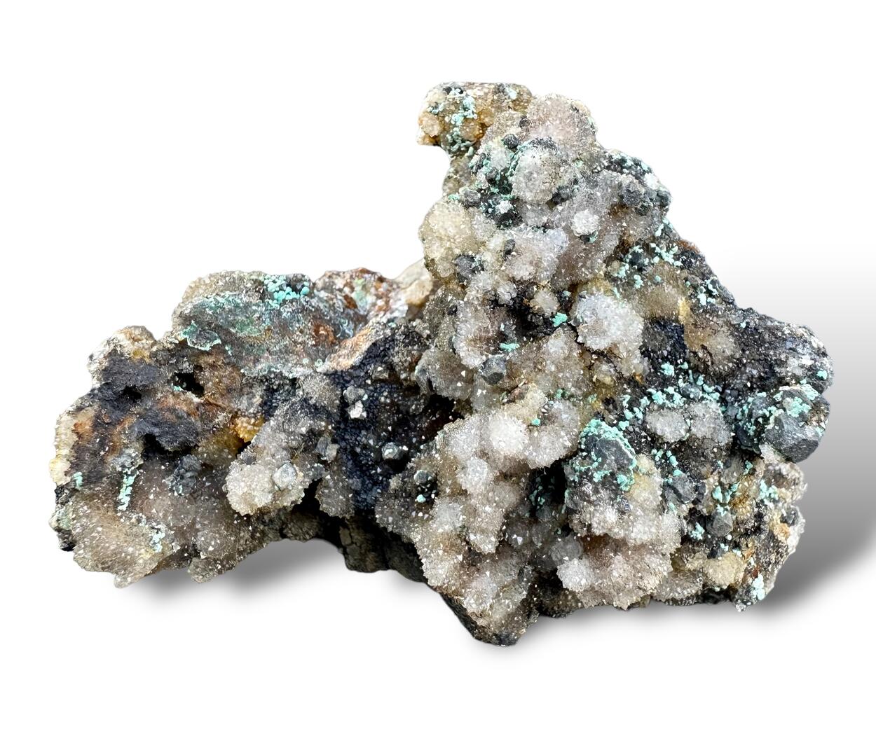 Malachite & Galena On Quartz