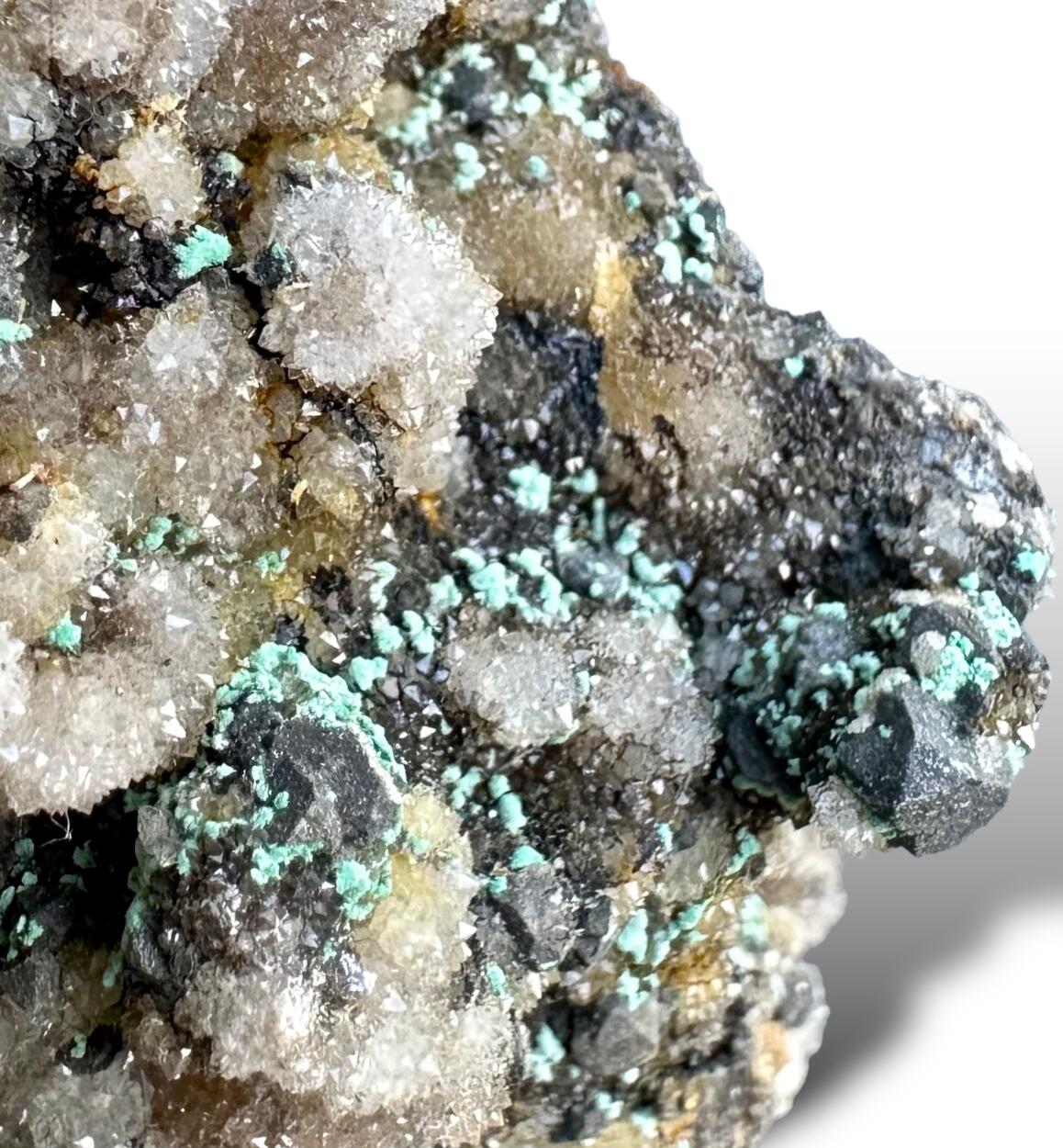 Malachite & Galena On Quartz