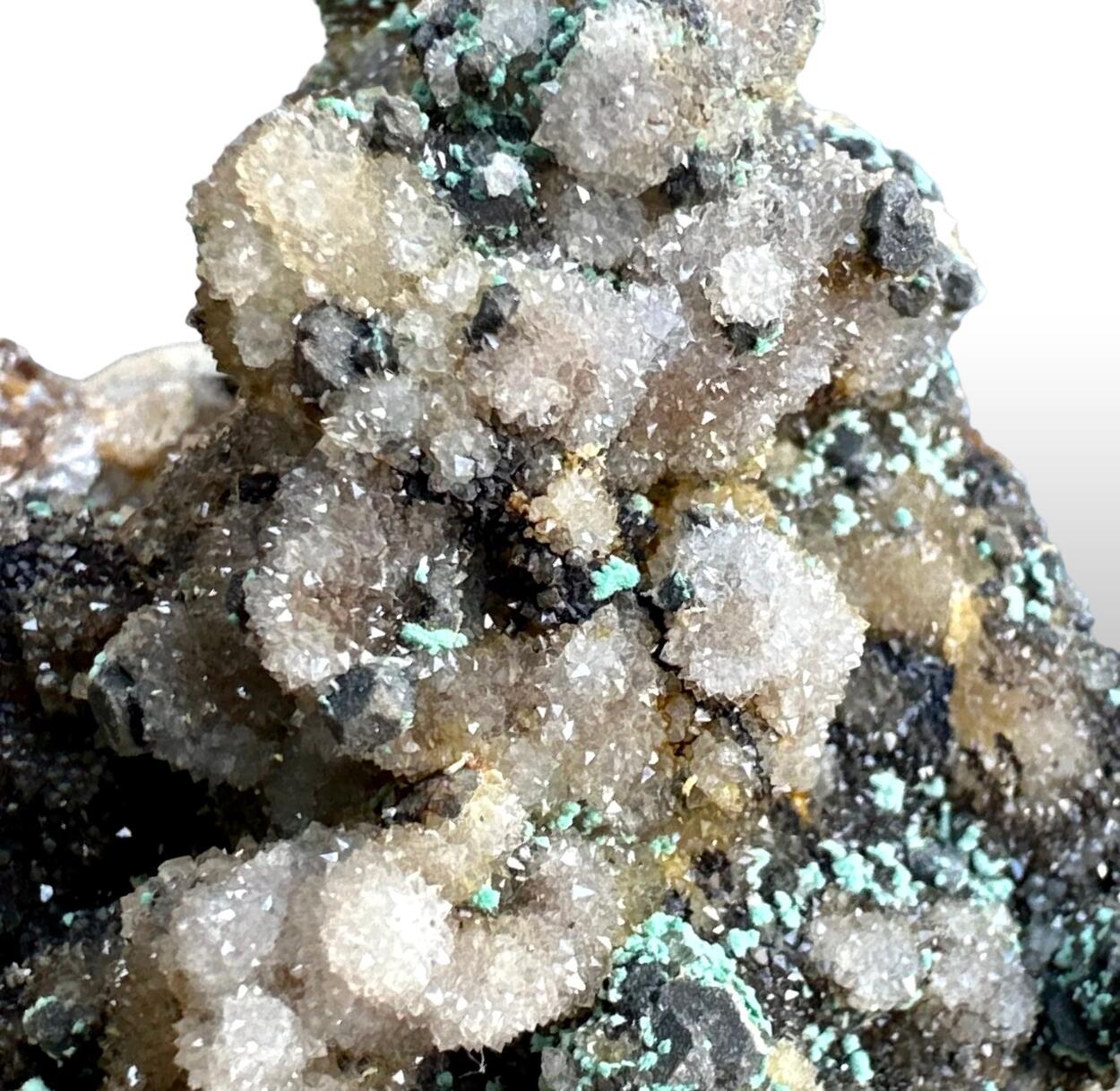 Malachite & Galena On Quartz