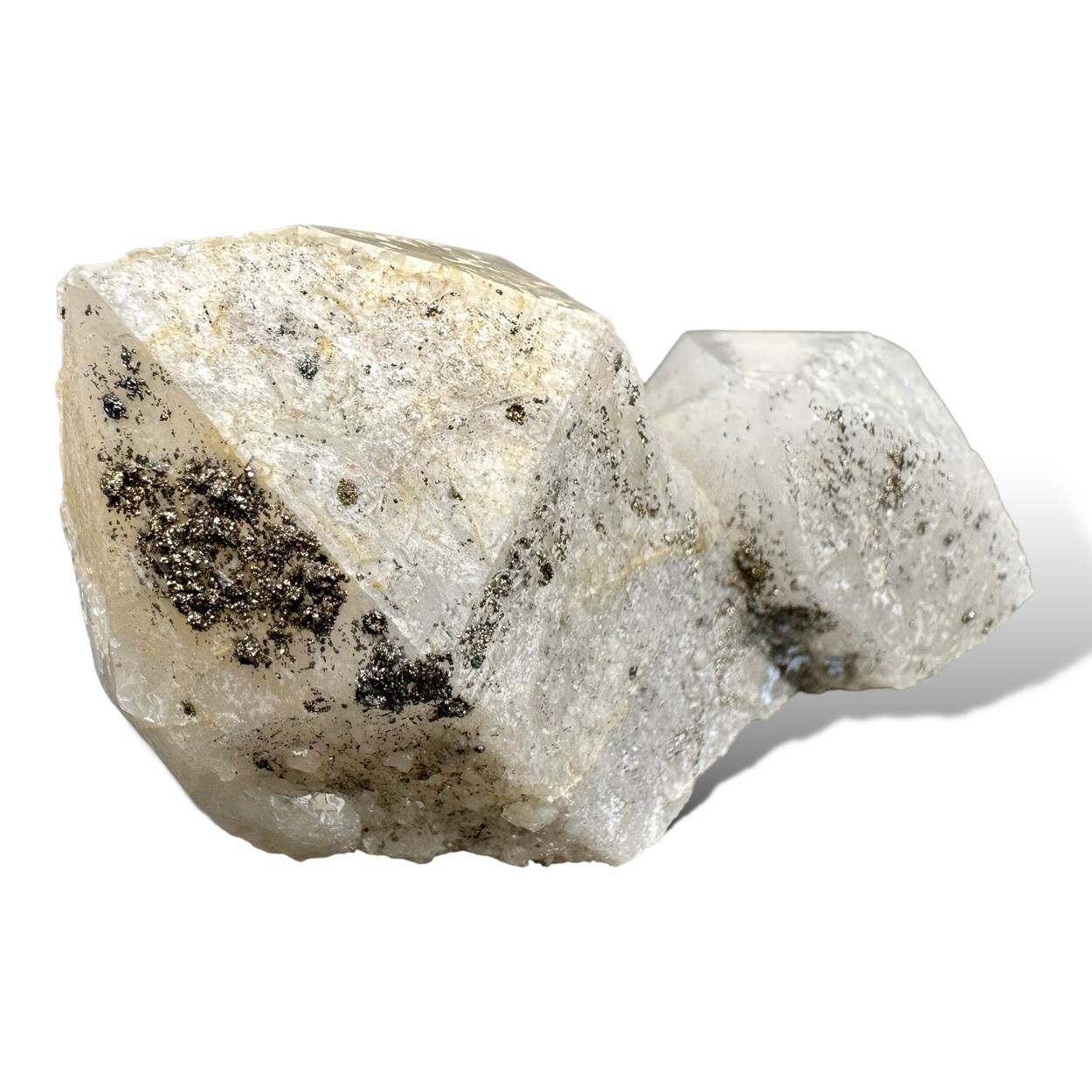 Quartz With Wolframite & Pyrite
