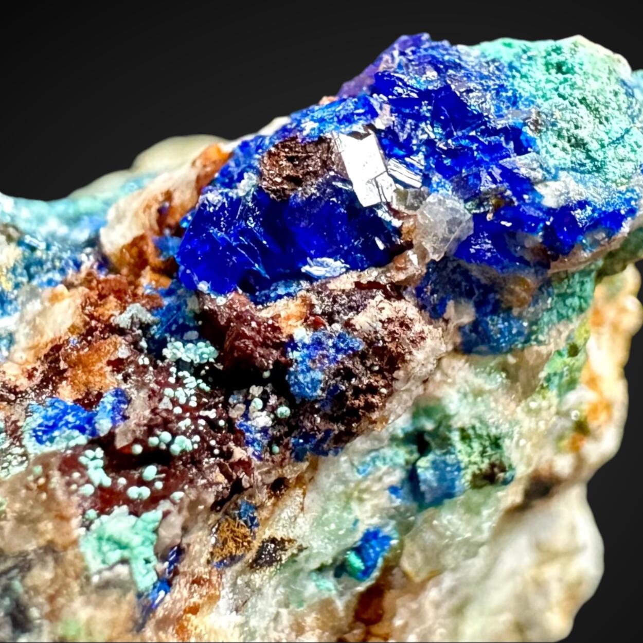 Cerussite Linarite & Malachite