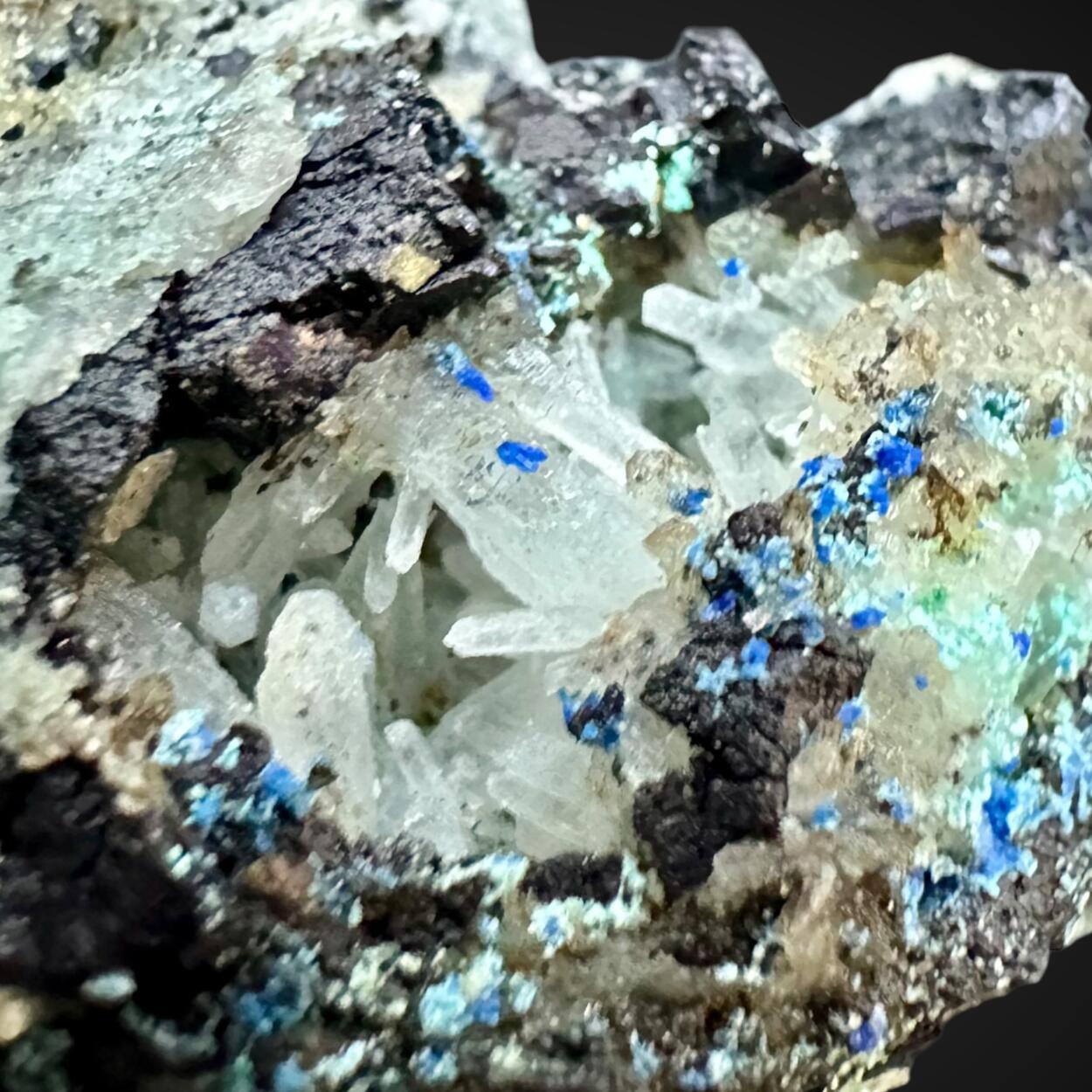 Linarite & Quartz