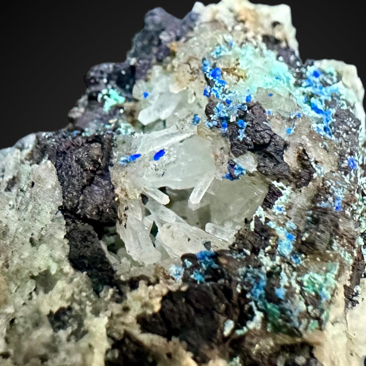 Linarite & Quartz