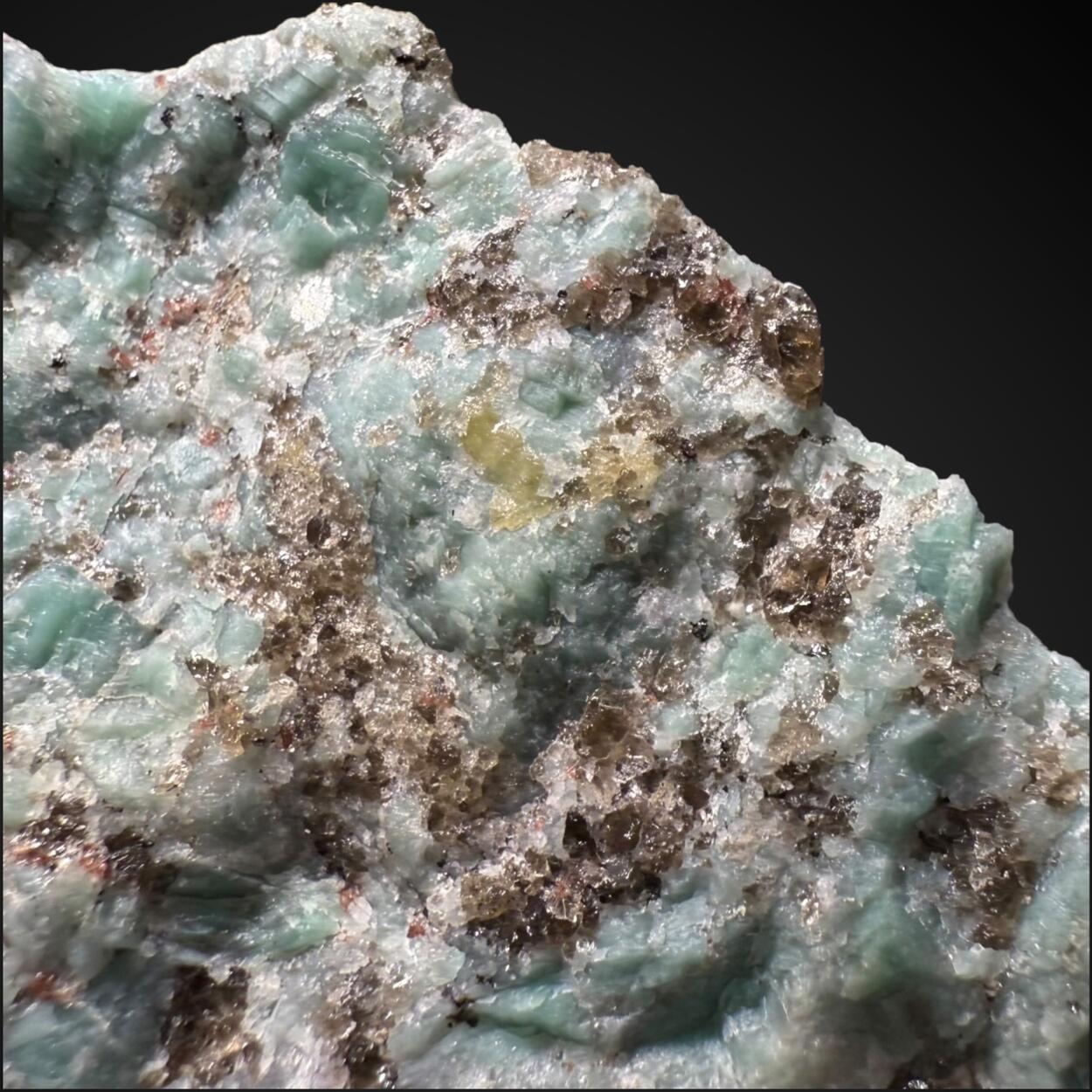 Genthelvite & Danburite On Amazonite