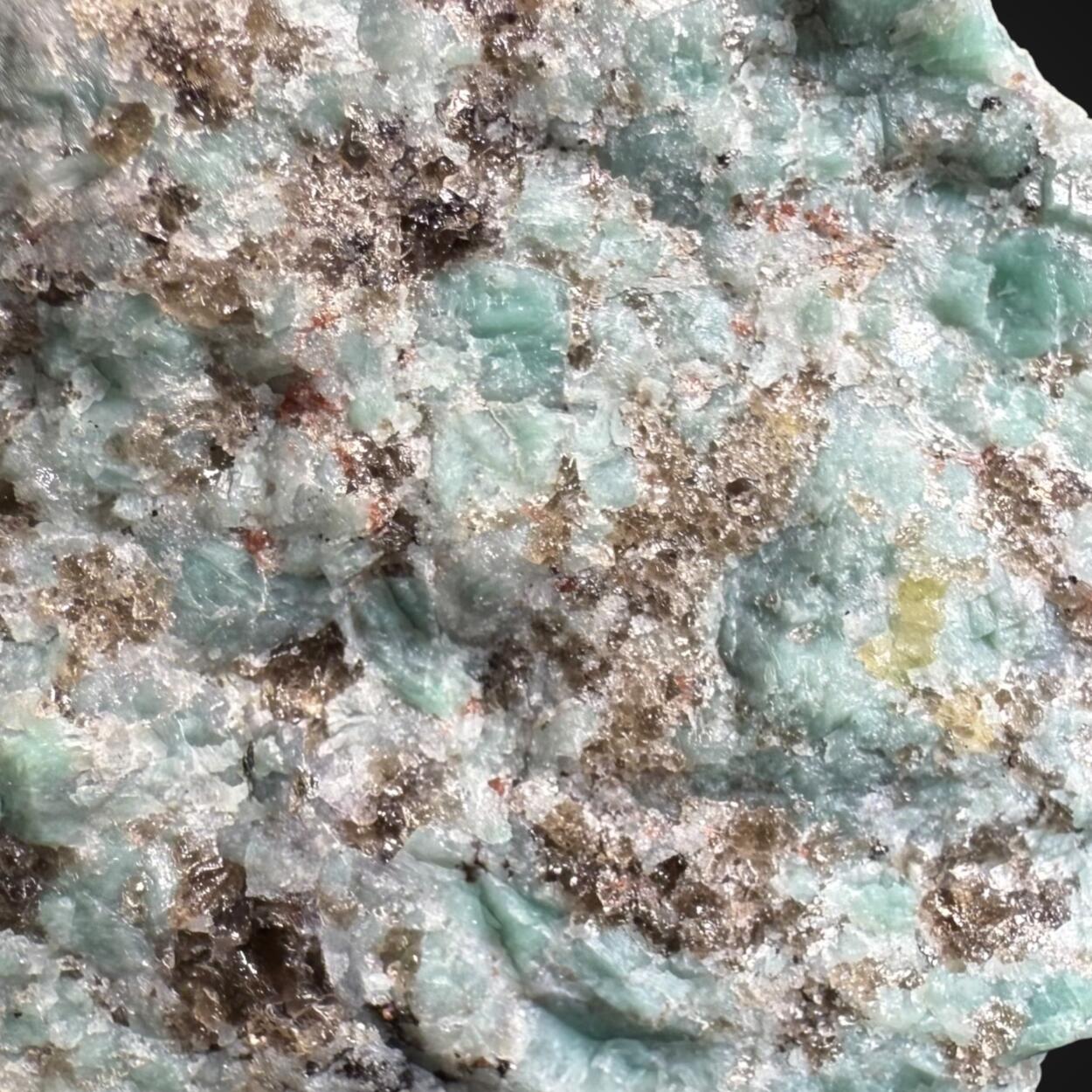 Genthelvite & Danburite On Amazonite