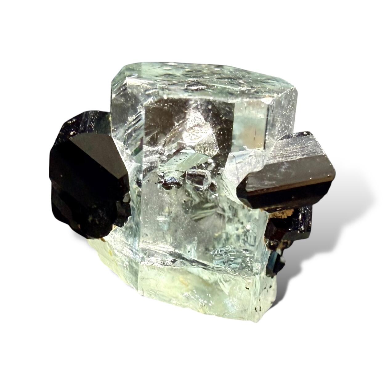 Aquamarine With Schorl Inclusions