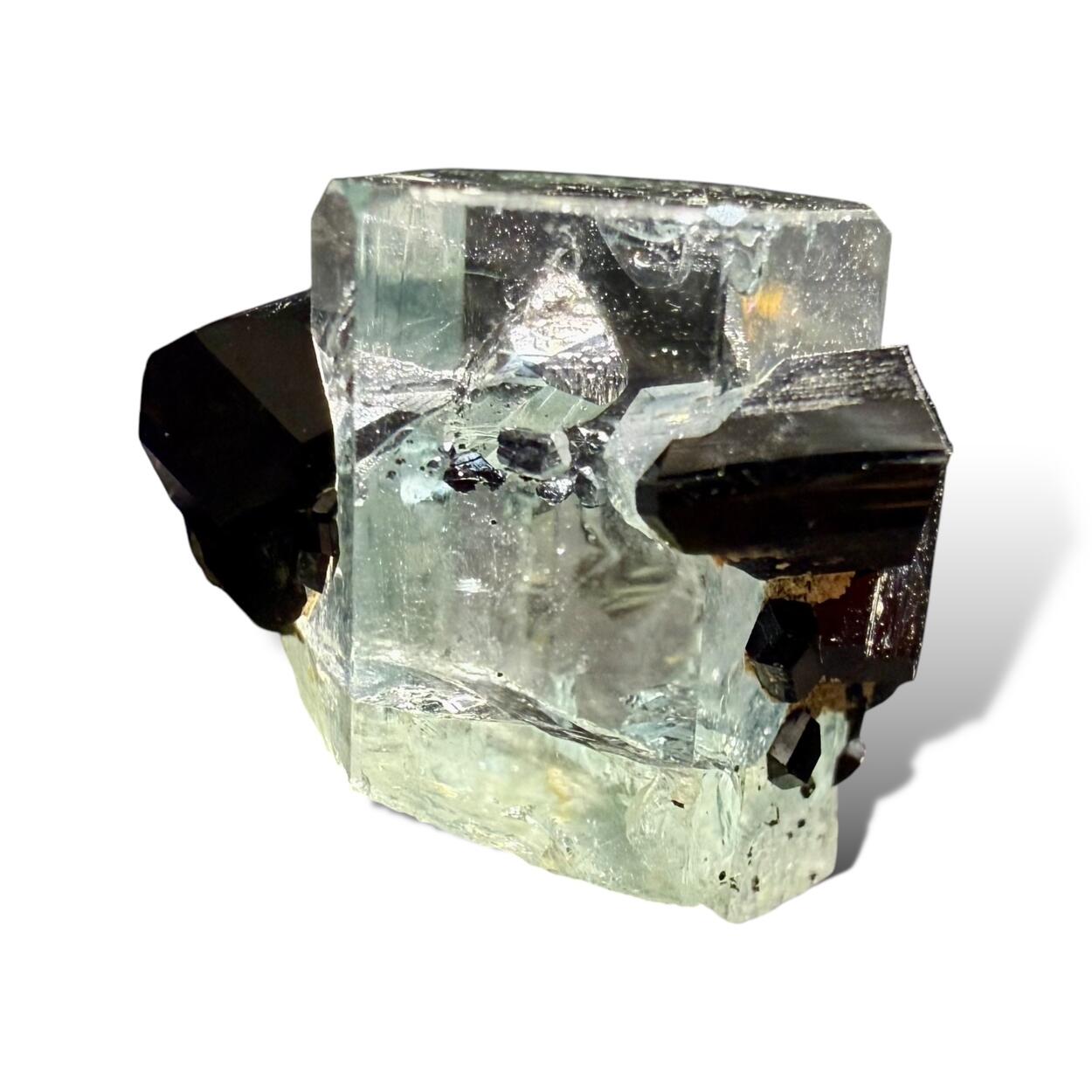 Aquamarine With Schorl Inclusions