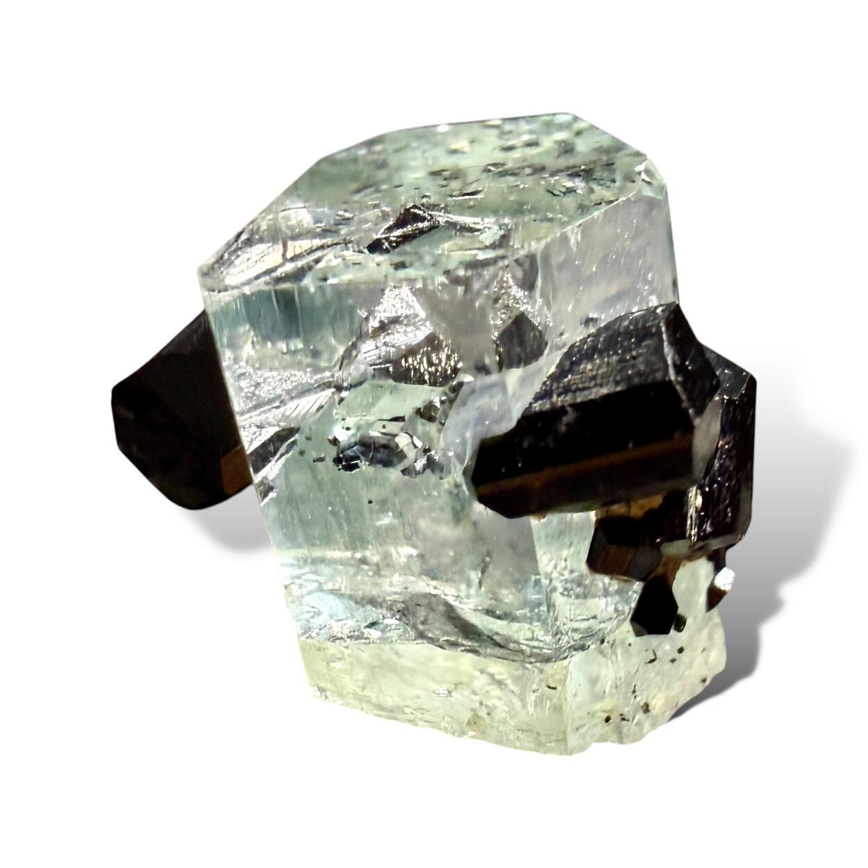 Aquamarine With Schorl Inclusions