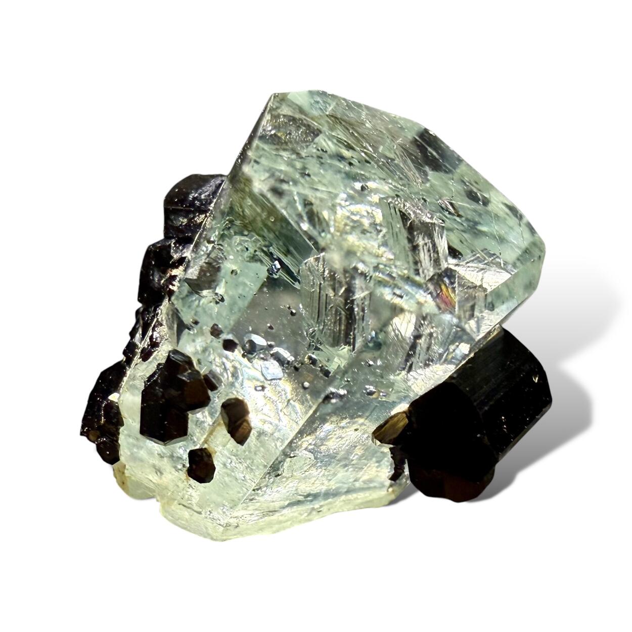 Aquamarine With Schorl Inclusions