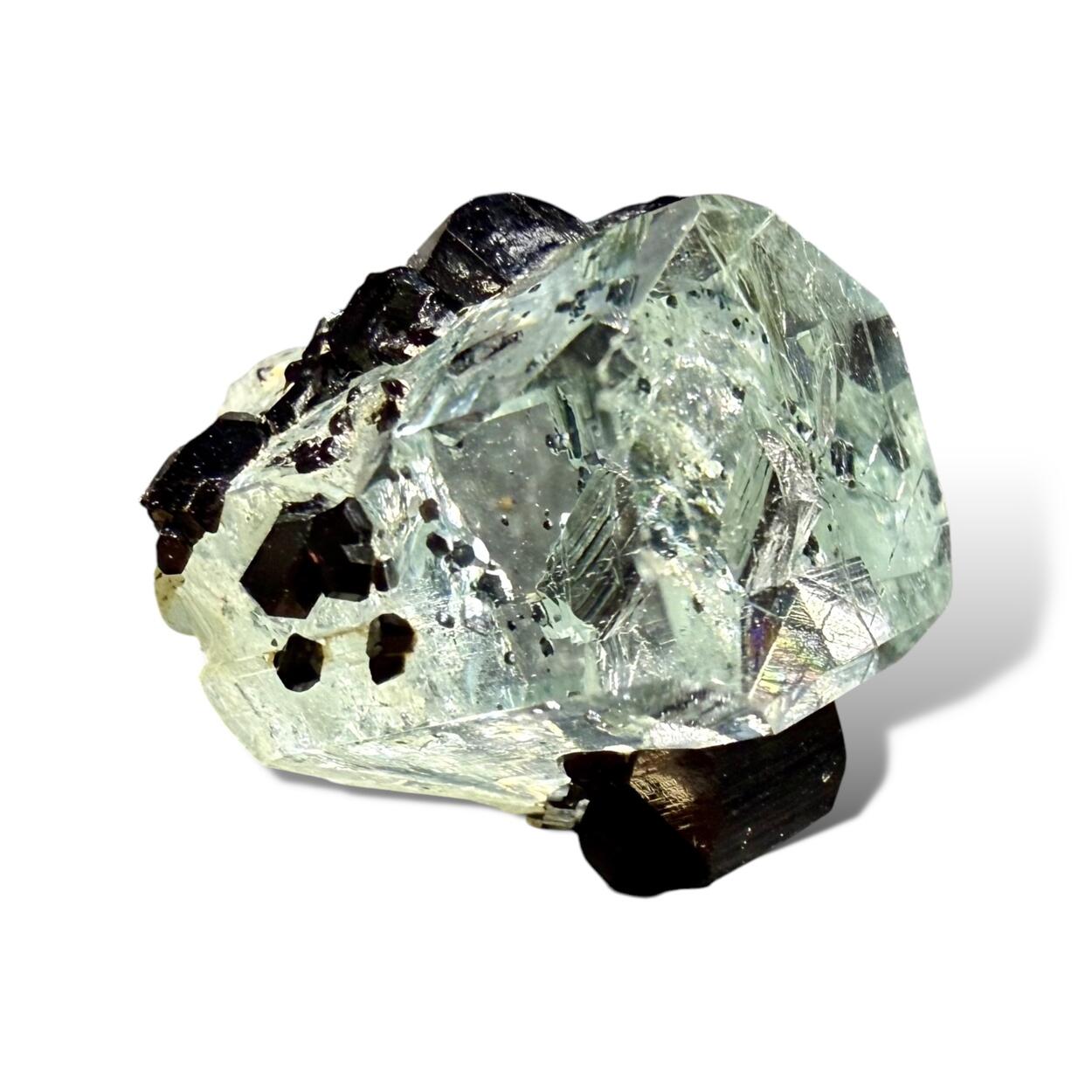 Aquamarine With Schorl Inclusions