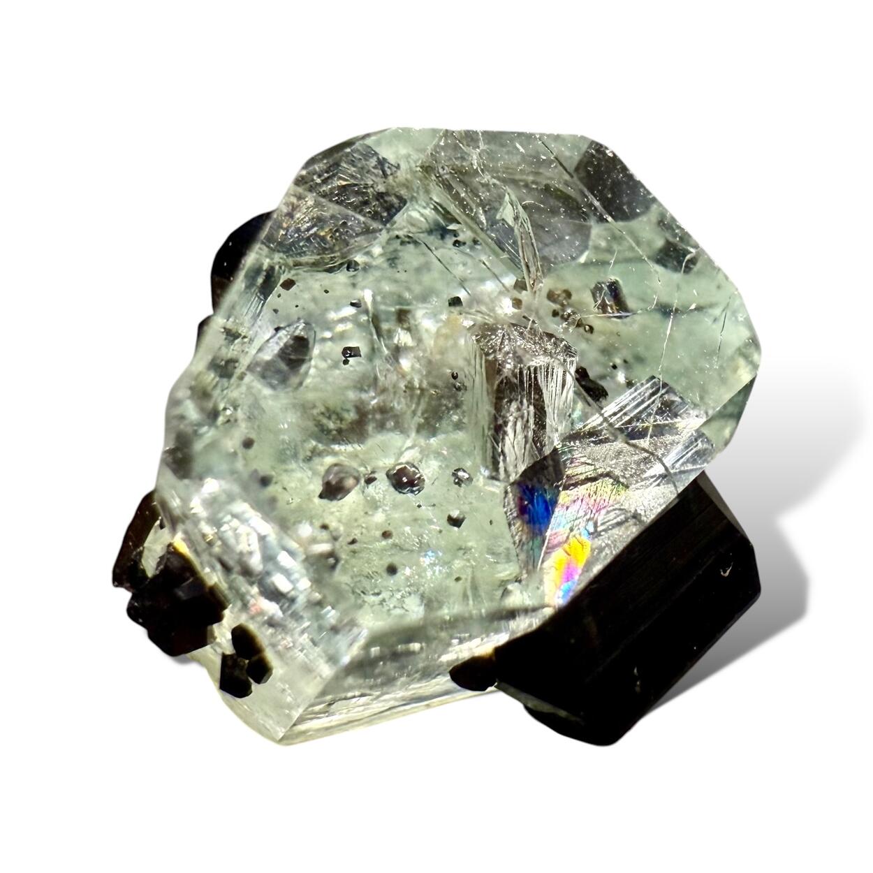 Aquamarine With Schorl Inclusions