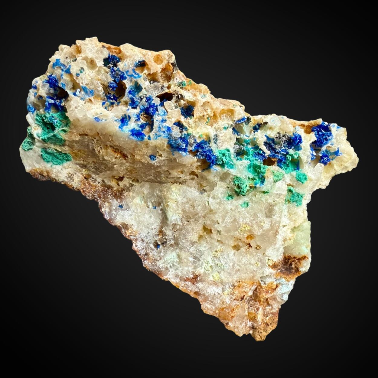 Linarite With Caledonite & Brochantite