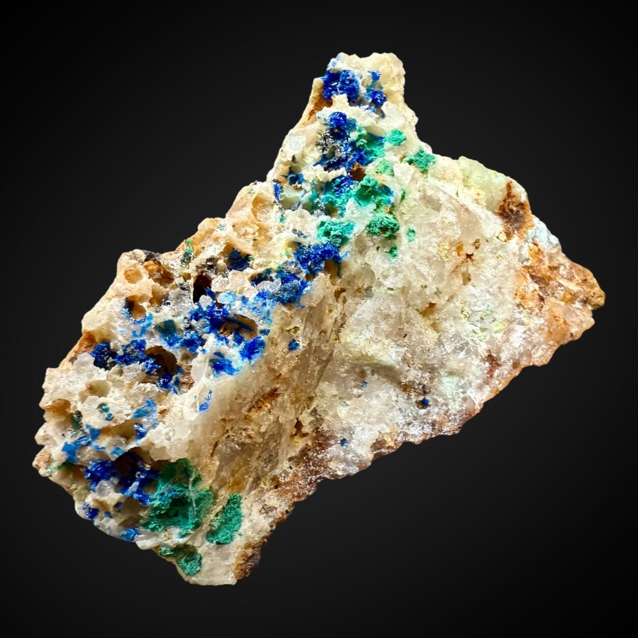 Linarite With Caledonite & Brochantite