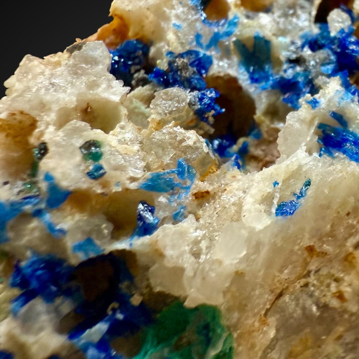 Linarite With Caledonite & Brochantite