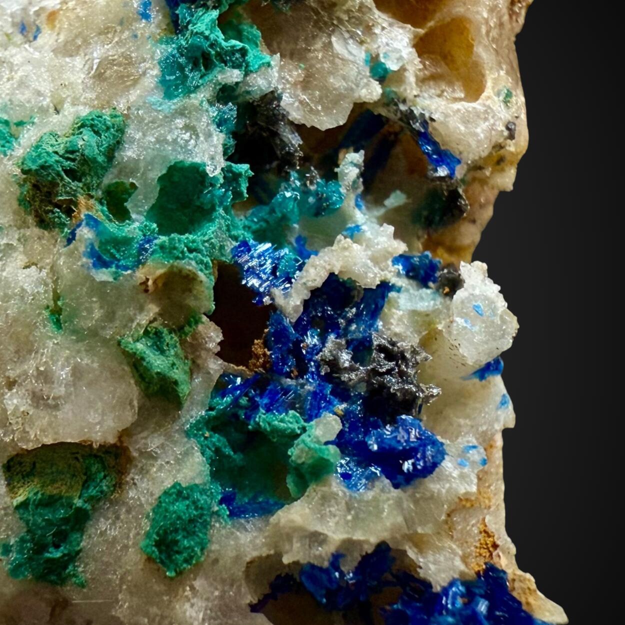 Linarite With Caledonite & Brochantite