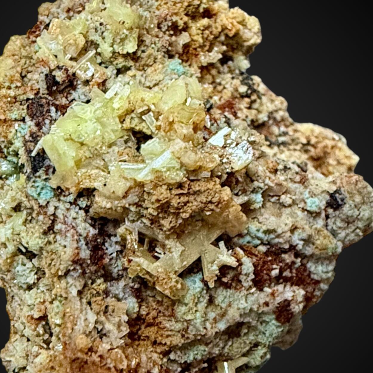 Dundasite With Chrome-Cerussite