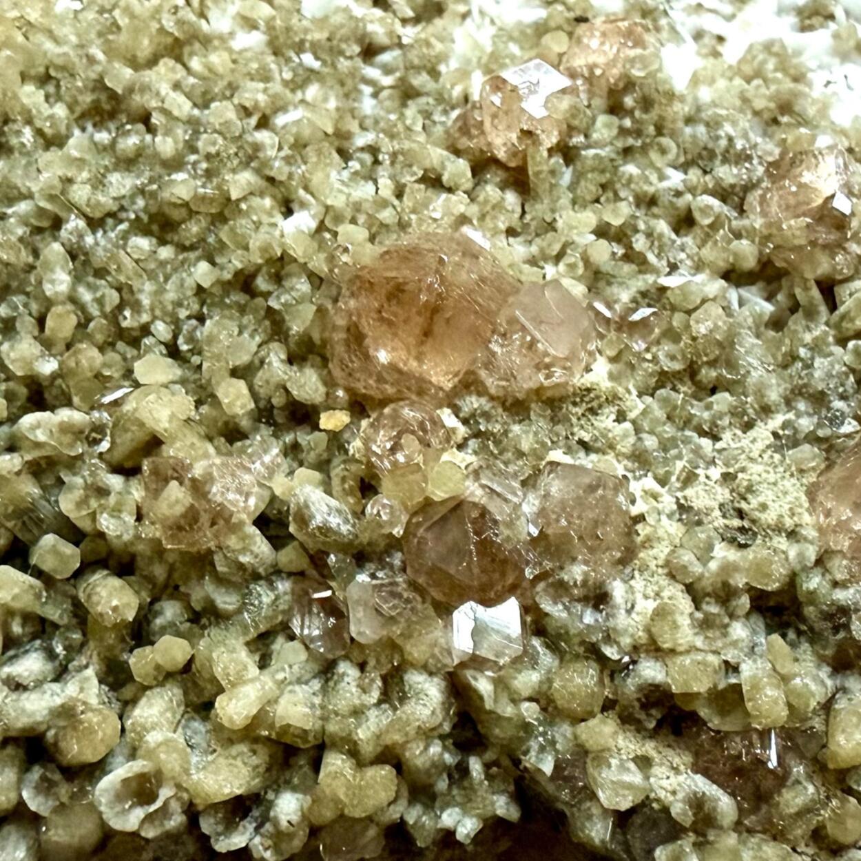 Grossular & Diopside With Pectolite