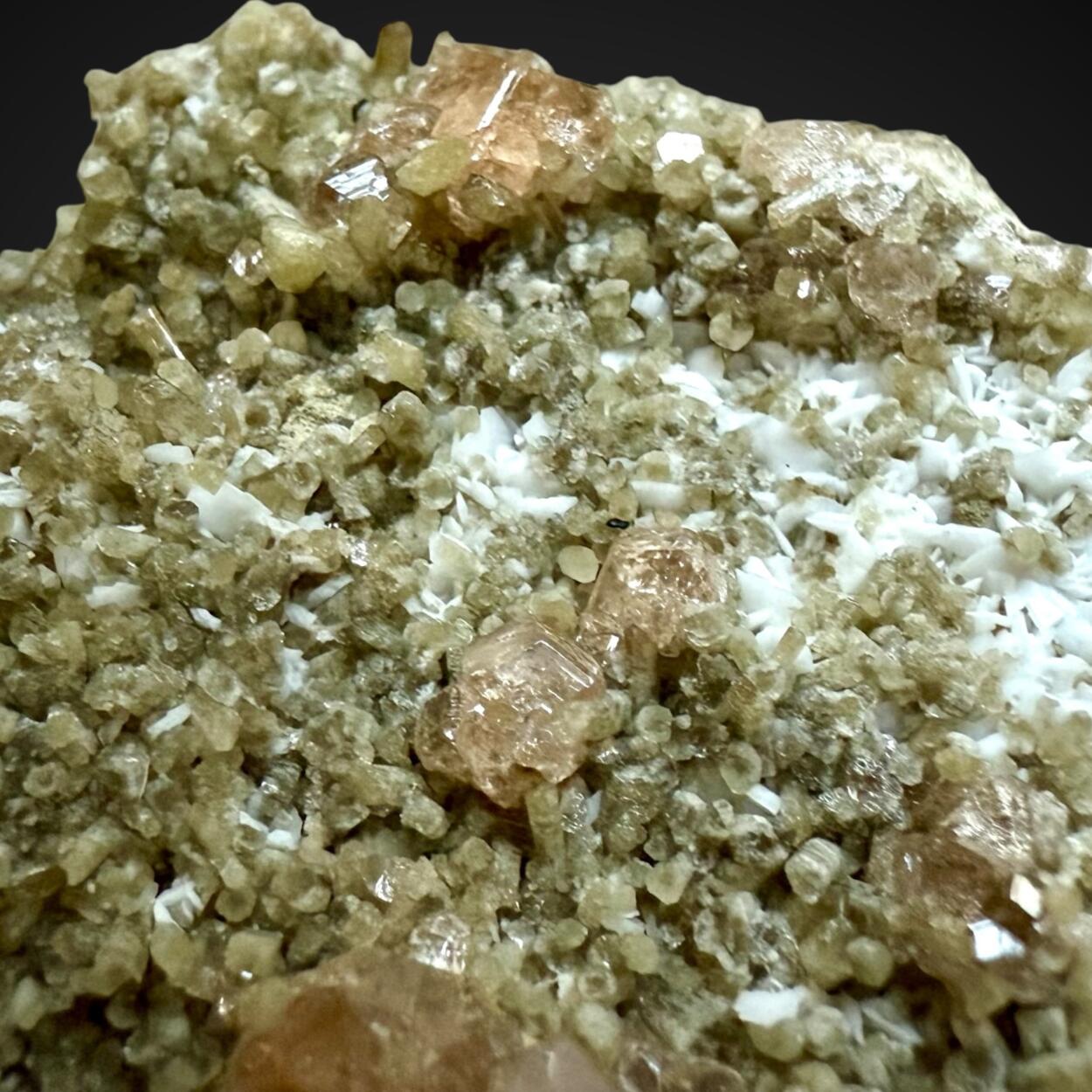 Grossular & Diopside With Pectolite