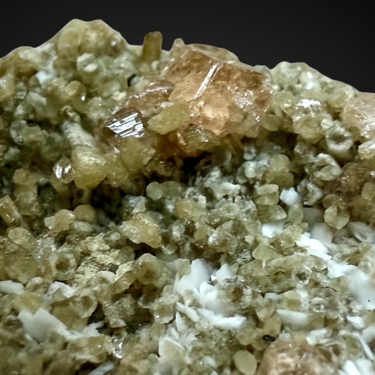 Grossular & Diopside With Pectolite