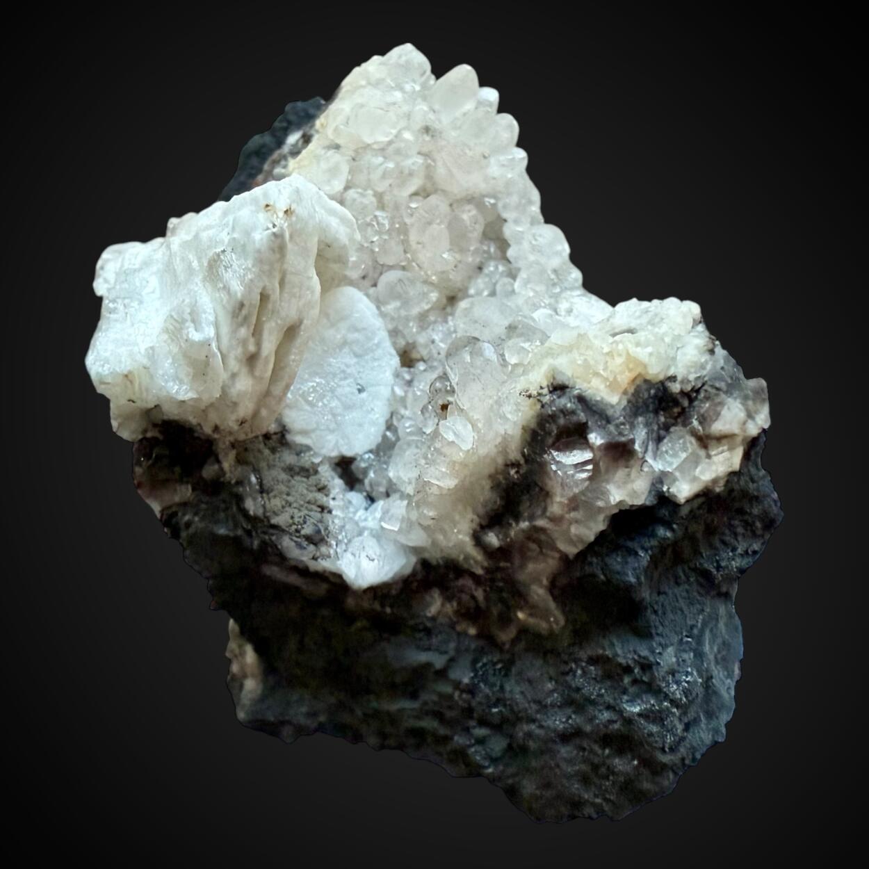 Hydrocerussite & Calcite