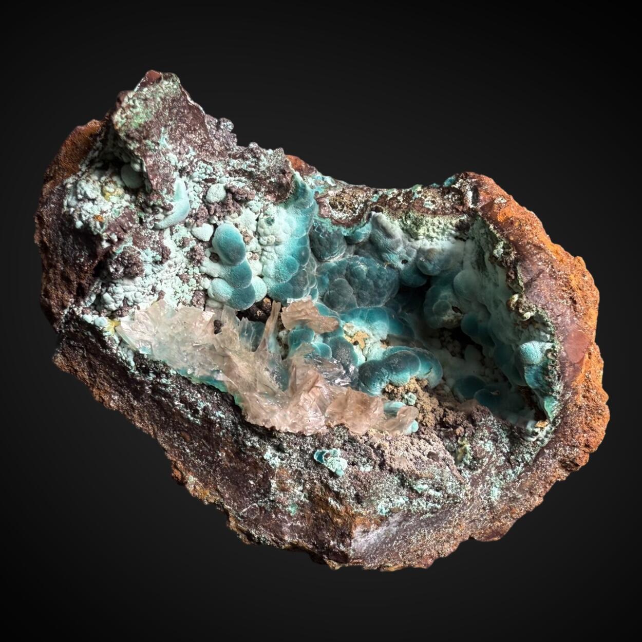 Rosasite & Calcite