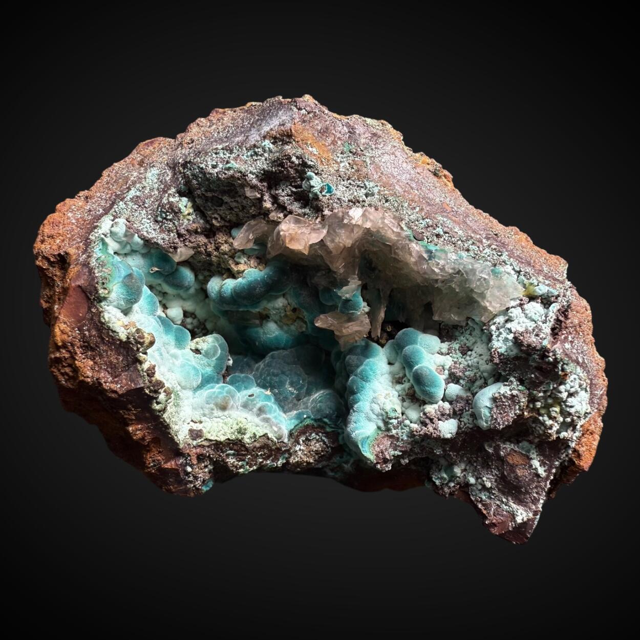 Rosasite & Calcite