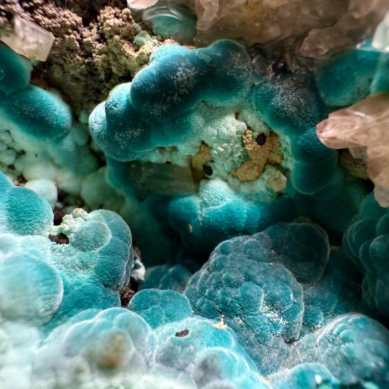 Rosasite & Calcite