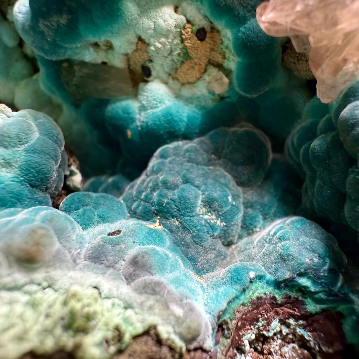 Rosasite & Calcite