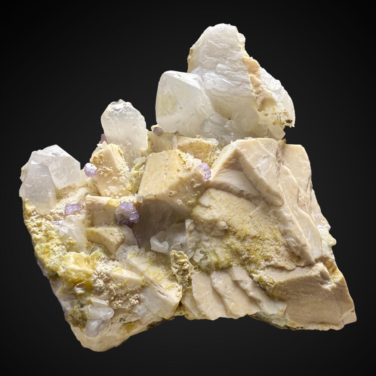 Fluorapatite With Orthoclase Albite & Quartz