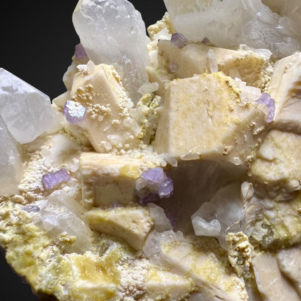 Fluorapatite With Orthoclase Albite & Quartz