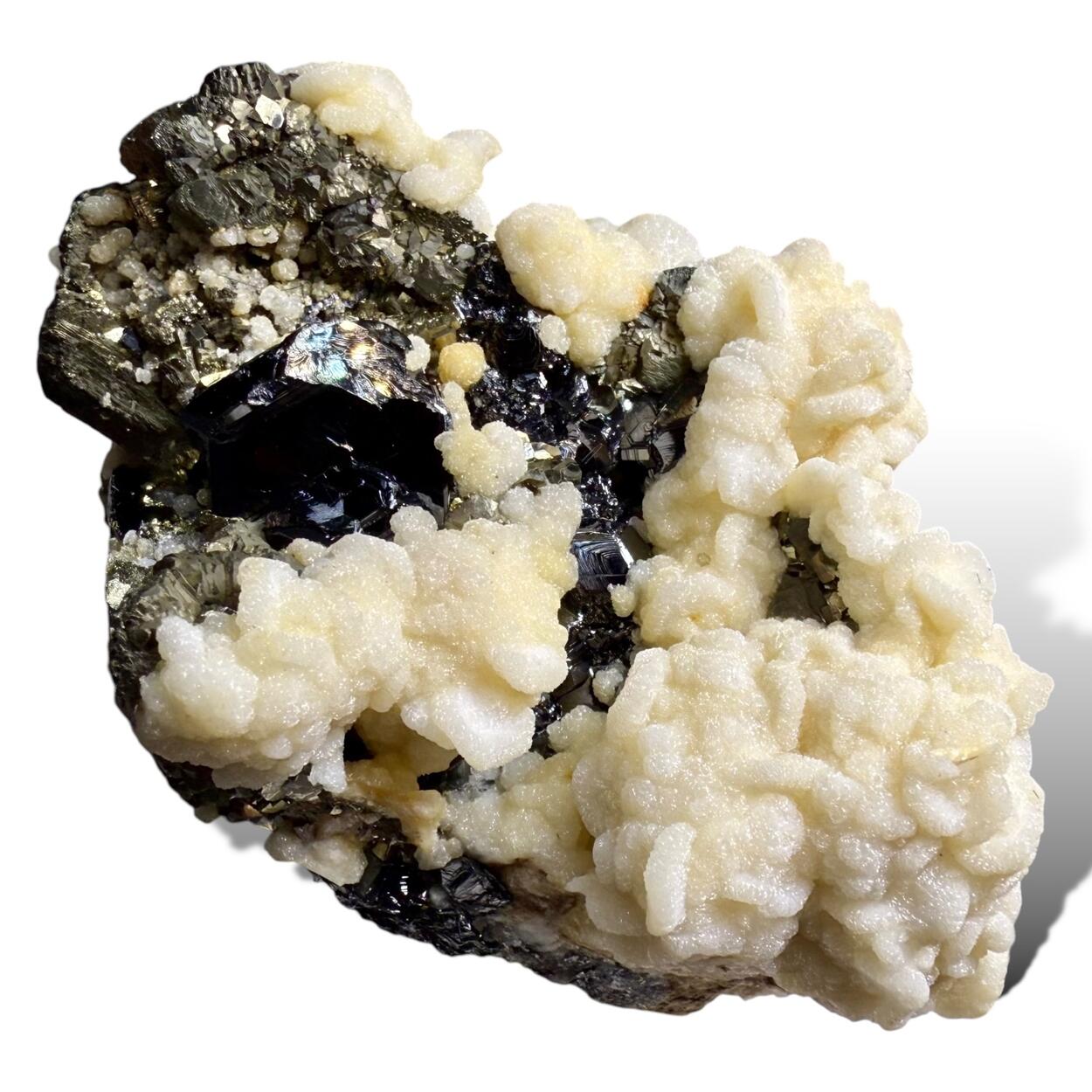 Dolomite With Sphalerite & Pyrite Psm Pyrrhotite