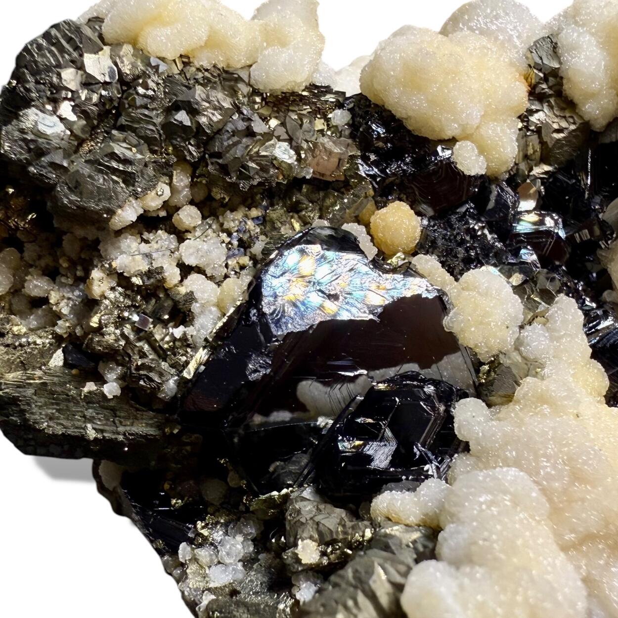 Dolomite With Sphalerite & Pyrite Psm Pyrrhotite