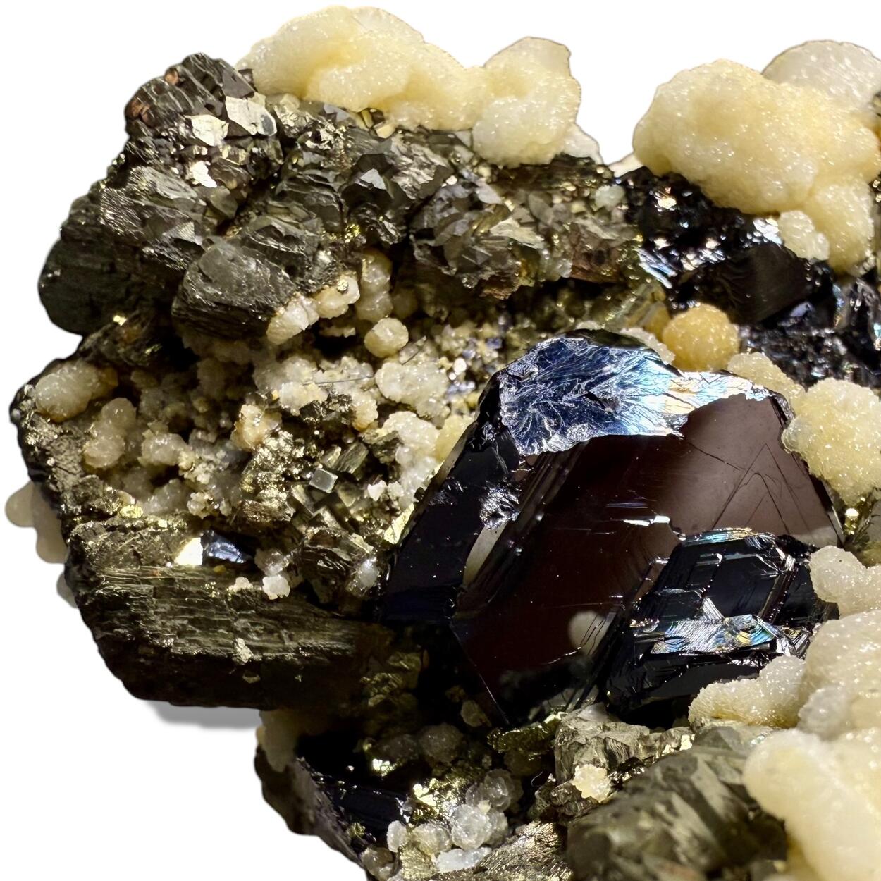 Dolomite With Sphalerite & Pyrite Psm Pyrrhotite