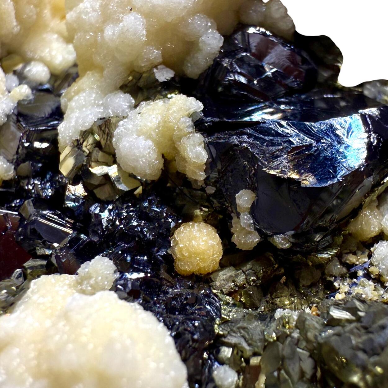 Dolomite With Sphalerite & Pyrite Psm Pyrrhotite