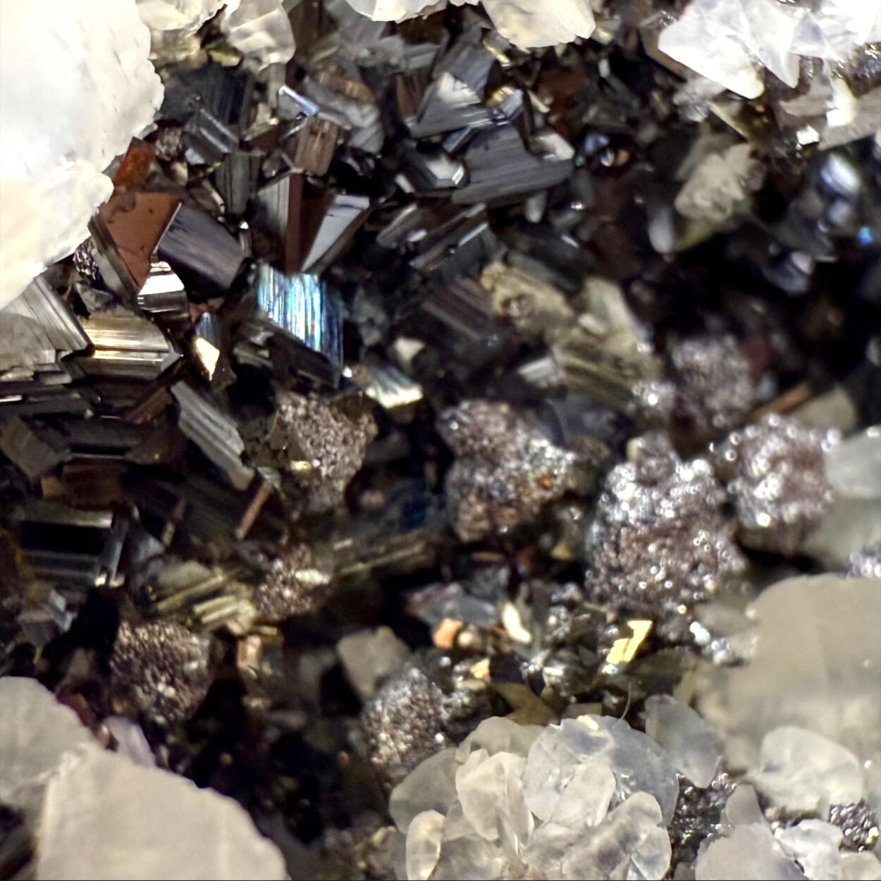 Calcite With Sphalerite Galena & Ilvaite