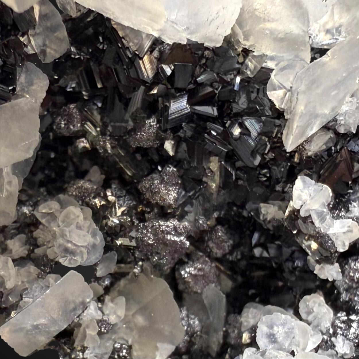 Calcite With Sphalerite Galena & Ilvaite