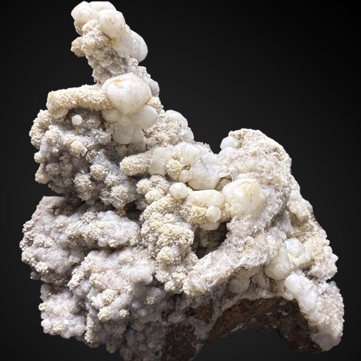 Analcime With Stilbite & Mesolite