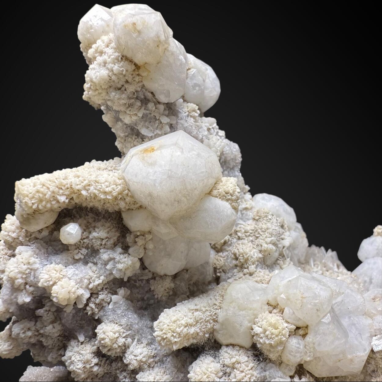 Analcime With Stilbite & Mesolite