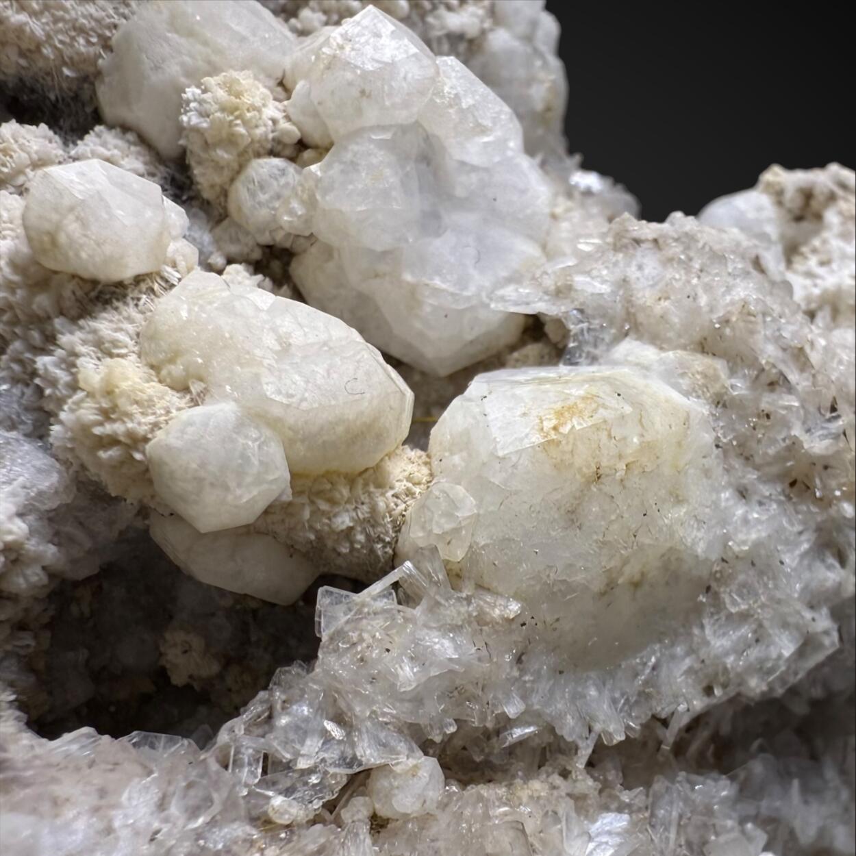 Analcime With Stilbite & Mesolite