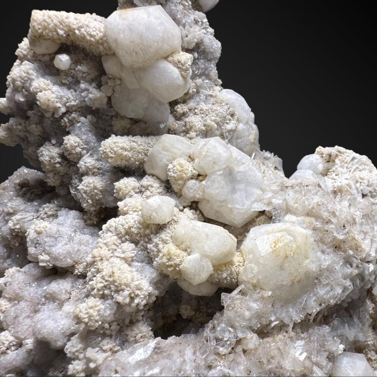 Analcime With Stilbite & Mesolite