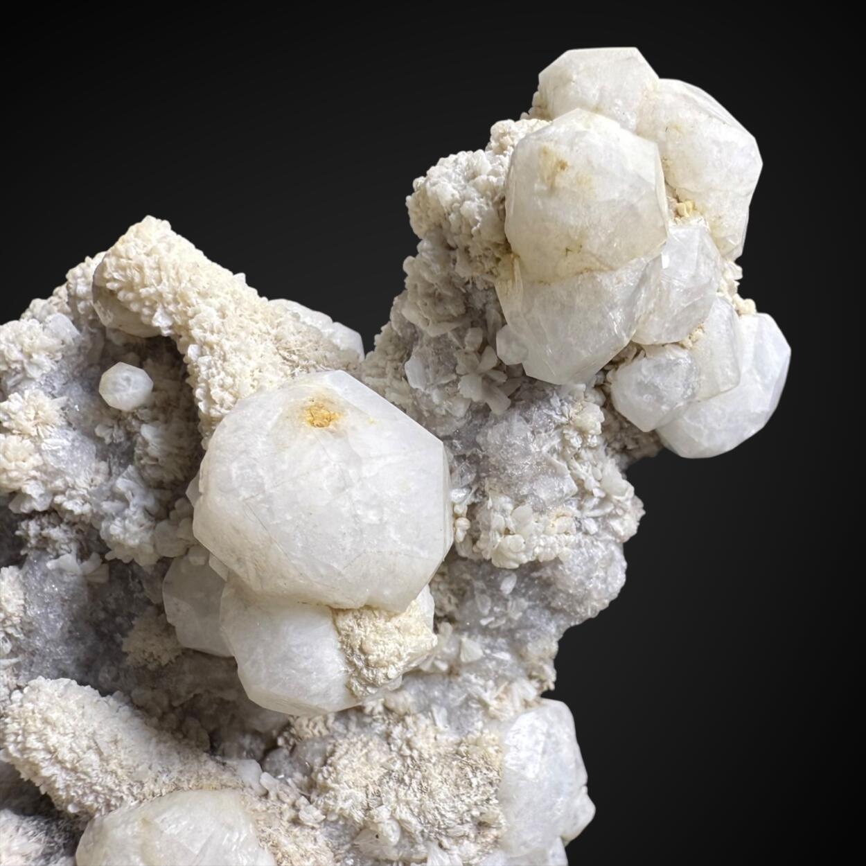 Analcime With Stilbite & Mesolite