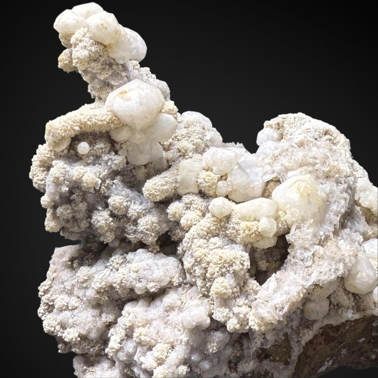 Analcime With Stilbite & Mesolite