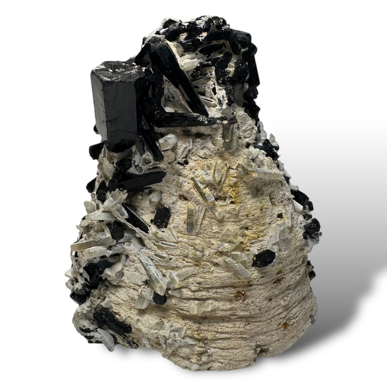 Quartz & Schorl On Mica