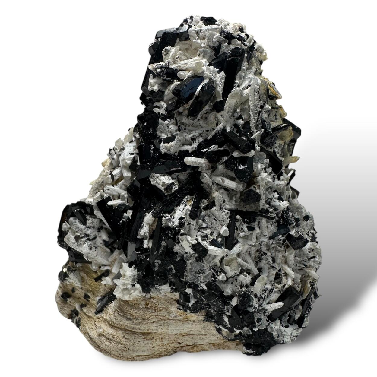 Quartz & Schorl On Mica