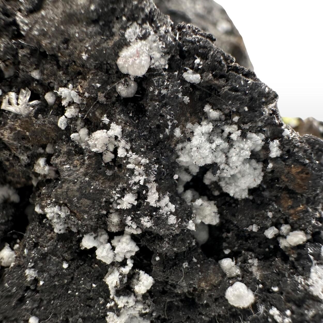 Claudetite With Arsenolite On Native Arsenic