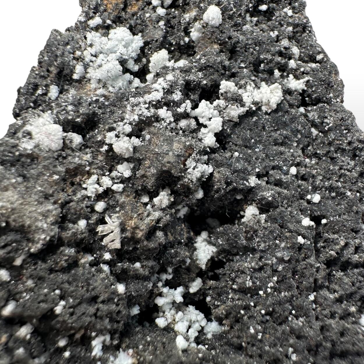 Claudetite With Arsenolite On Native Arsenic
