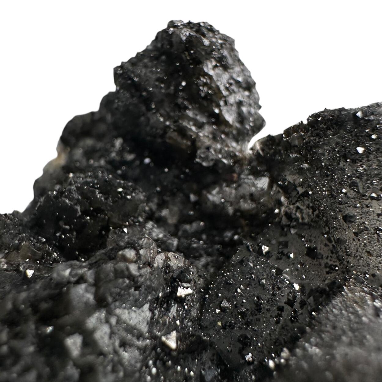 Magnetite On Calcite With Chondrodite