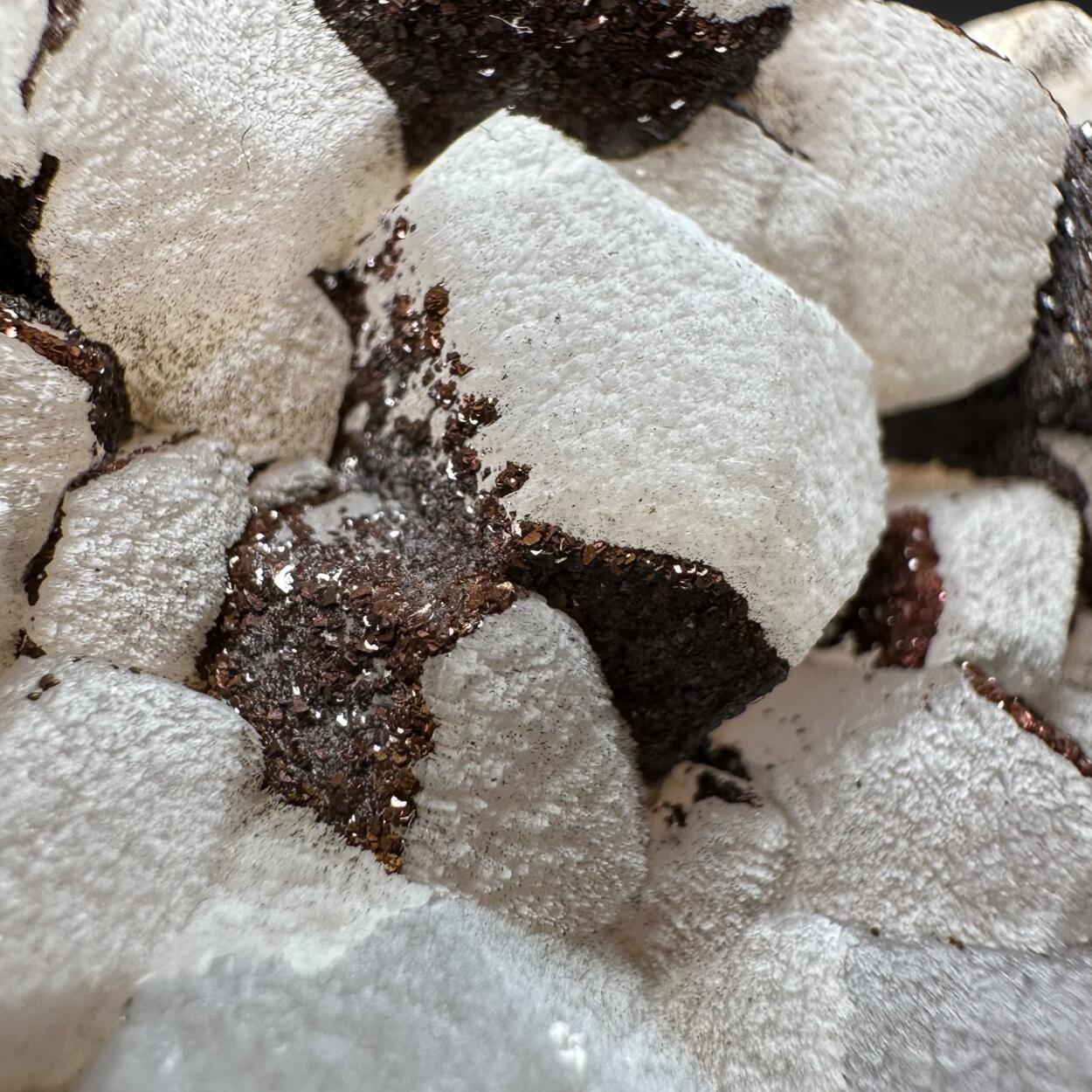 Calcite With Limonite Psm Pyrite