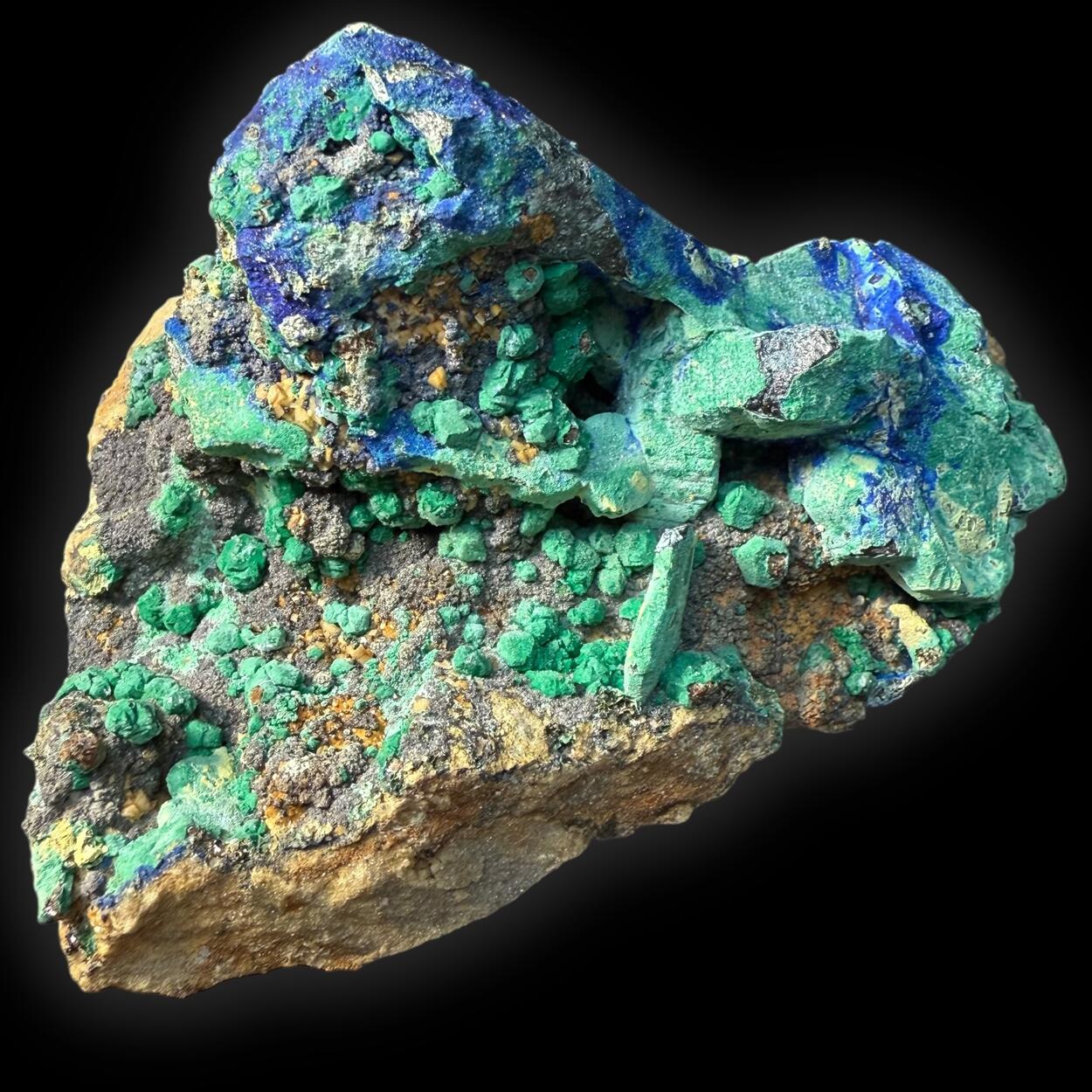 Azurite & Malachite Psm Bournonite